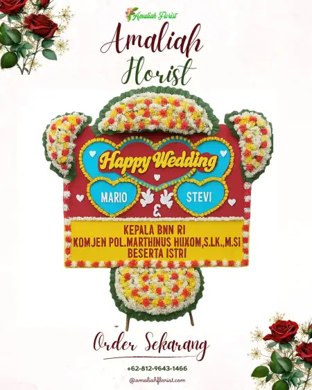 Papan Bunga Pernikahan Bratasena Adiwarna